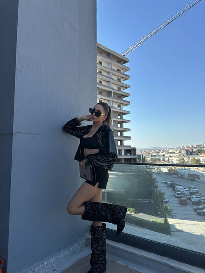 Gece ışıltısı ceket 🖤