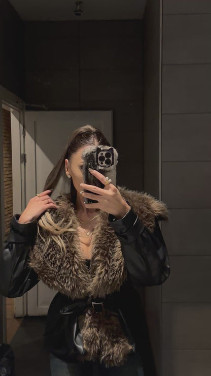 AYNA | Obsidyen Kürklü Ceket